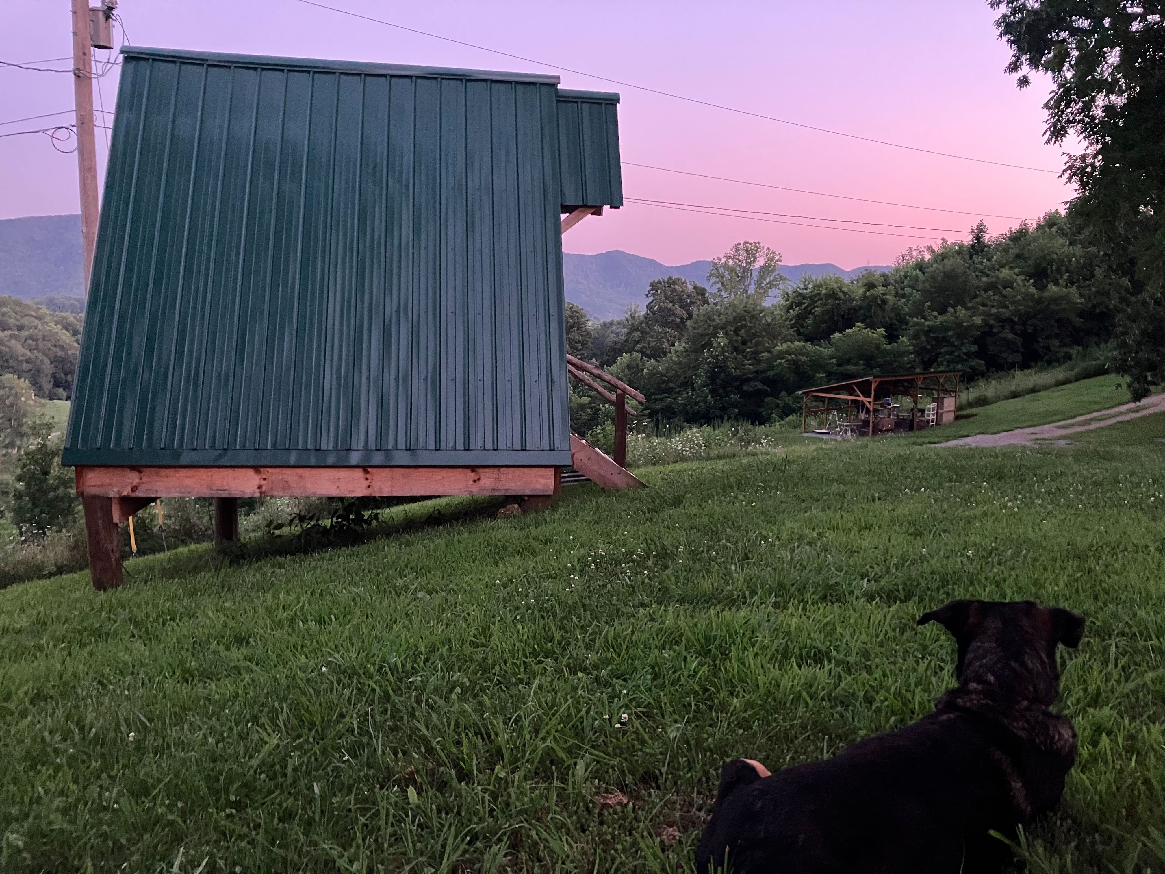 Cozy A-Frame cabin on a farm in Southern Virginia where I took my business retreat